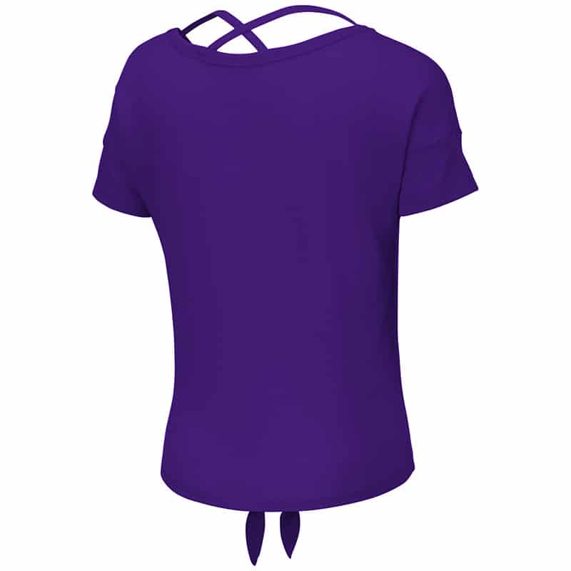 Northwestern University Wildcats Colosseum Girls Purple Linz Ballerina T-Shirt with Stylized N Design-Back