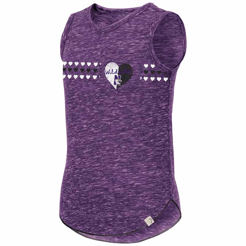 Northwestern University Wildcats Colosseum Girls Purple Lienz Tank with N-Cat Design