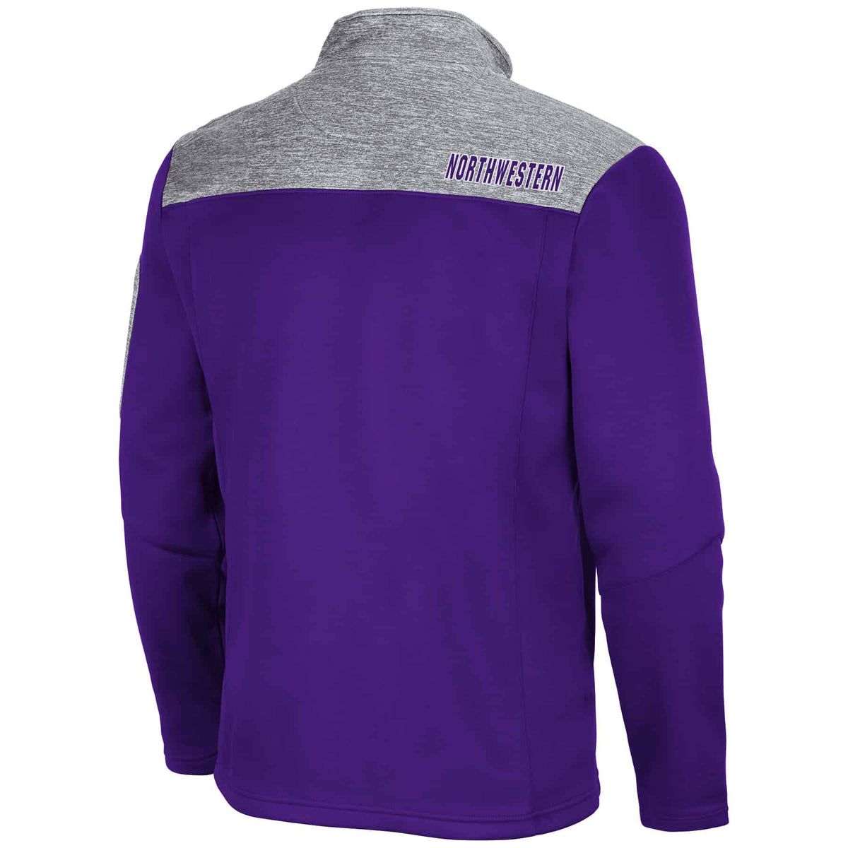 Northwestern University Wildcats Colosseum Men's Third Wheel Full Zip Jacket Backside