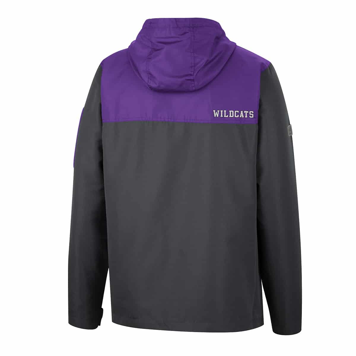 Northwestern University Wildcats Colosseum Men's Staff Hooded Windbreaker - Back Side