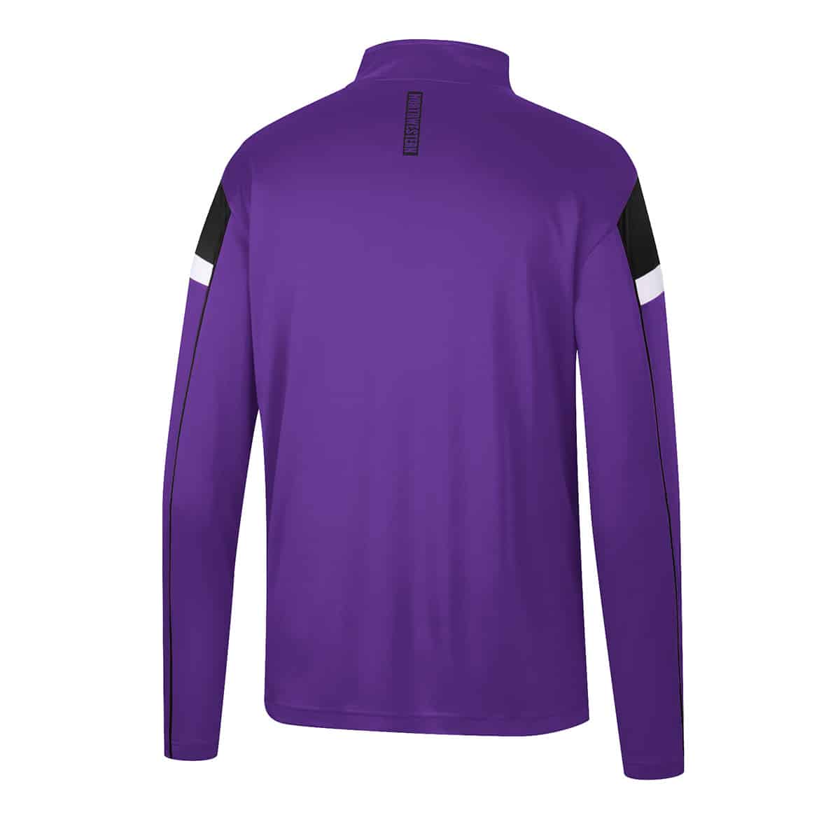 Northwestern University Wildcats Colosseum Men's Golf Match 1/4 Zip Windshirt - Back Side