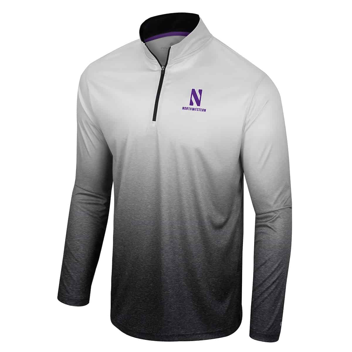 Northwestern University Wildcats Colosseum Men's Black Laws Of Physics 1/4 Zip Windshirt