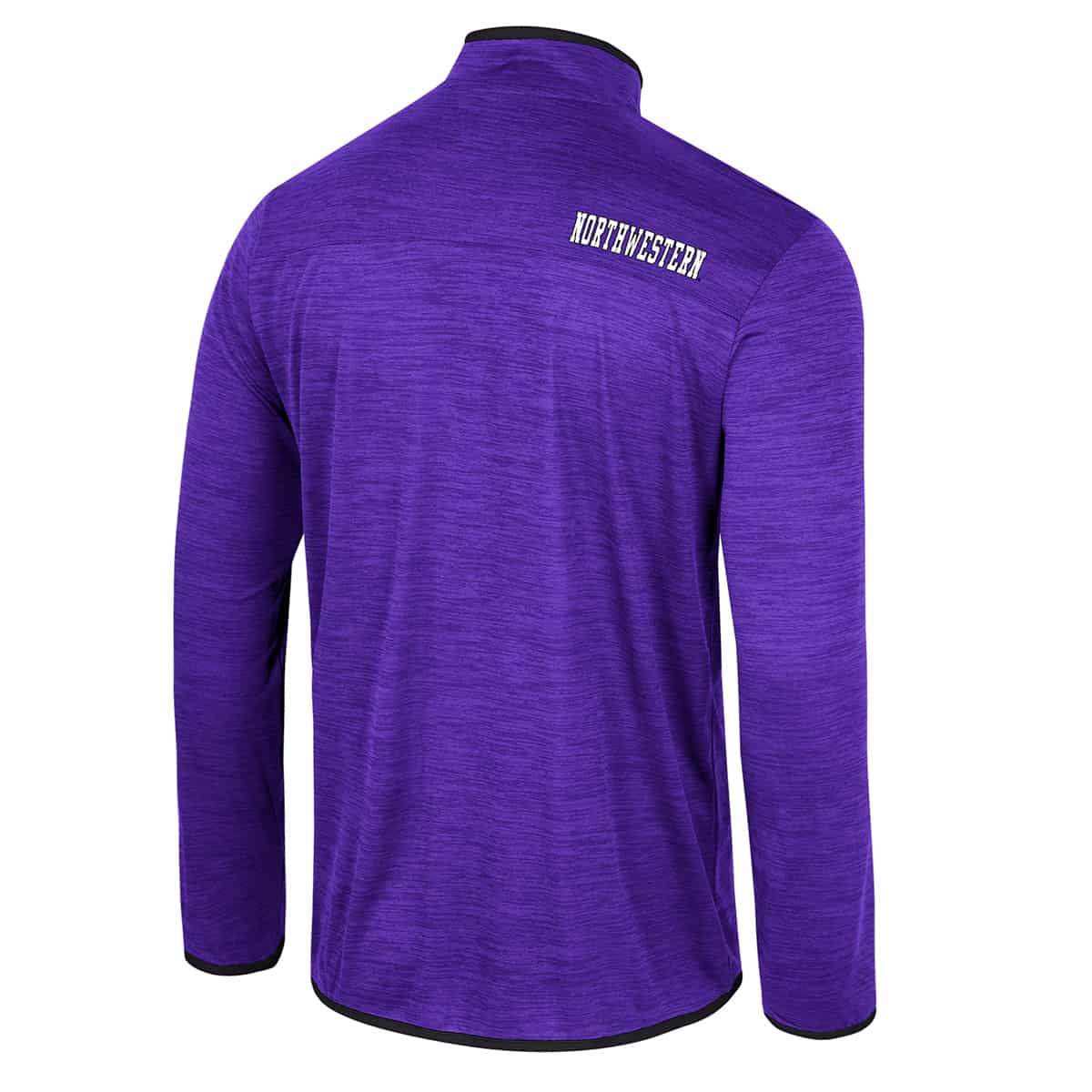 Northwestern University Wildcats Colosseum Men's Purple Wright 1/4 Zip Windshirt - Back Side