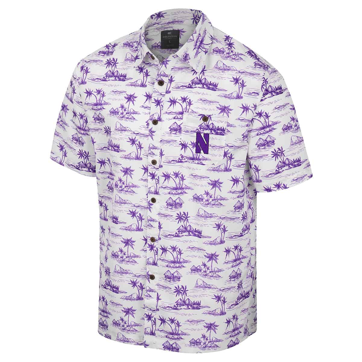 Northwestern University Wildcats Colosseum Men's Spontaneous Is Romantic Camp Shirt
