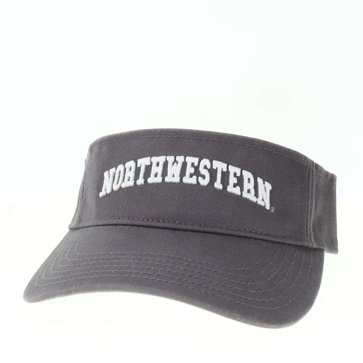 Northwestern University Wildcats Dark Grey Charcoal Visor with Arched Northwestern Design
