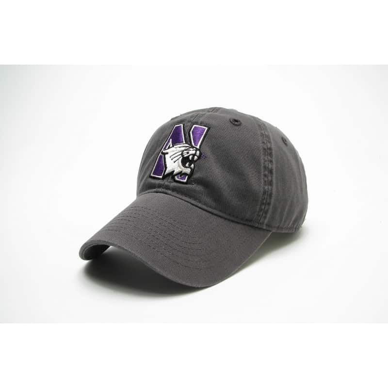 Northwestern Wildcats Legacy Unconstructed Fitted Charcoal Grey Hat with N-cat Design