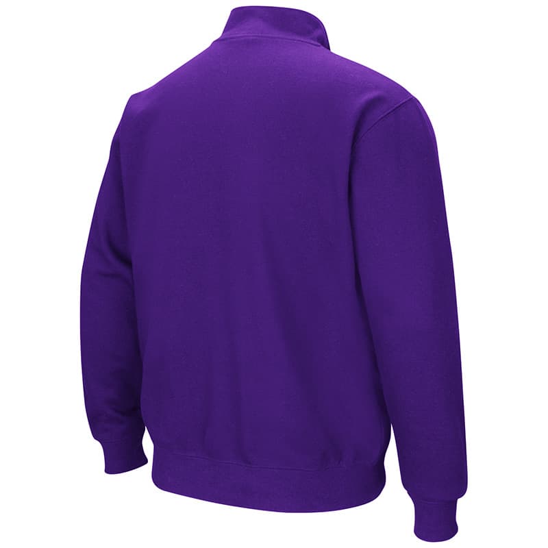 Northwestern University Wildcats Colosseum Men's Purple VF 1/4 Zip Sweatshirt with N-Cat Design