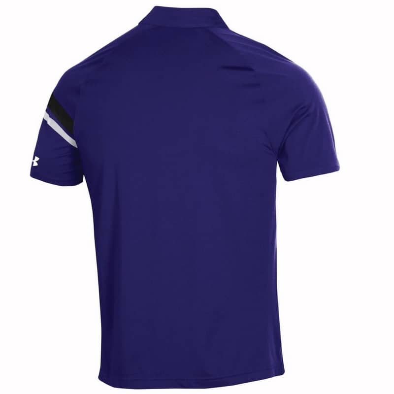 Northwestern University Wildcats Men’s Under Armour Tour Drive Purple Sideline Polo shirt -2