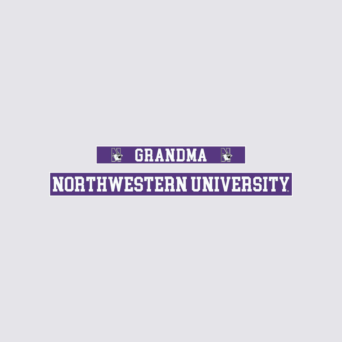 Northwestern University Wildcats Chrome License Plate Frame with Laser Cut Acrylic Purple Inset -Grandma/Northwestern University -2