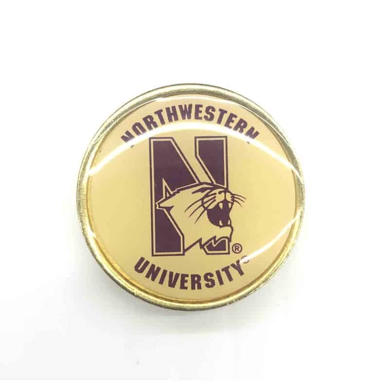 Northwestern University Wildcats Circled around N-cat Design Lapel Pin