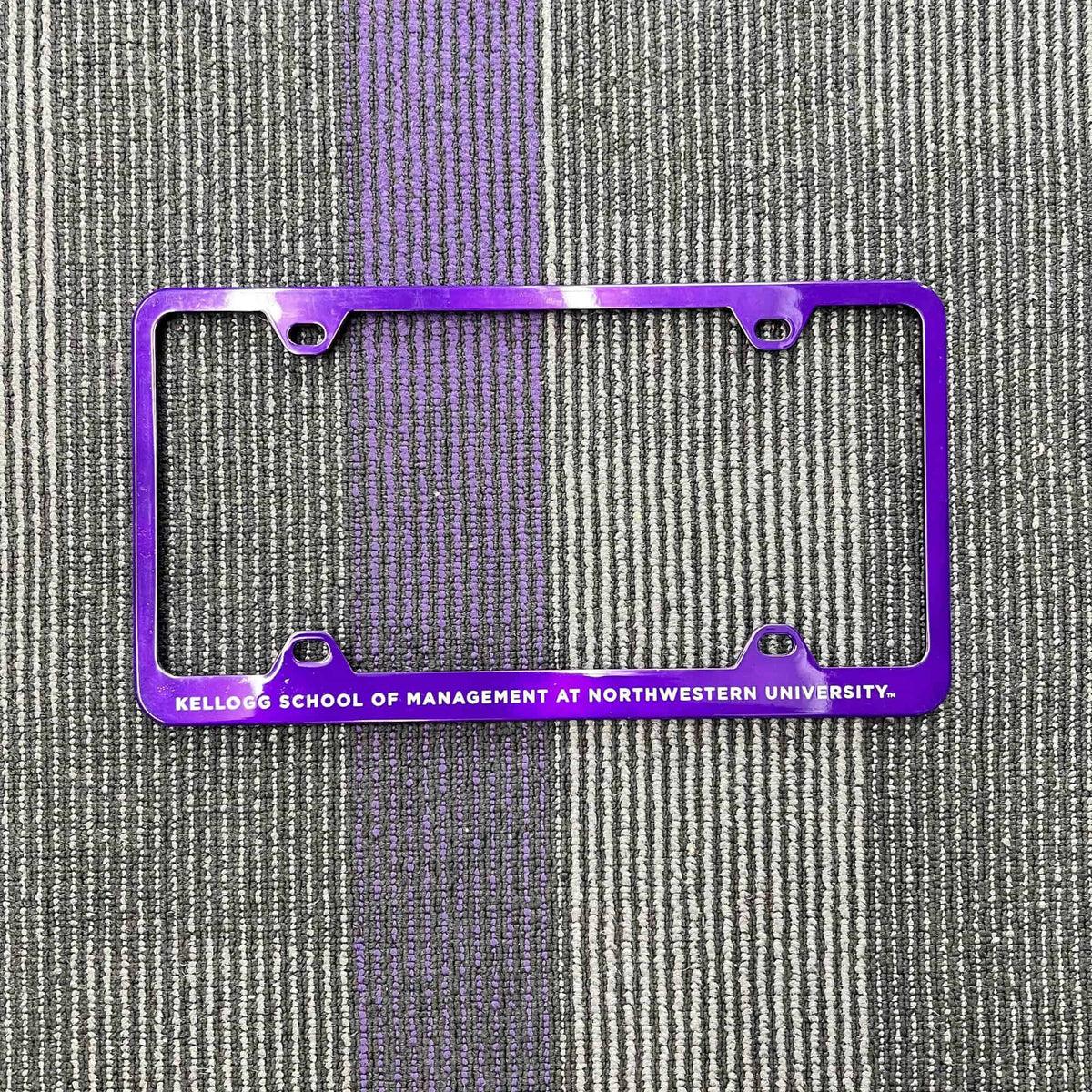 Northwestern I Kellogg SM-50 Series Laser Engraved Purple License Plate Frame