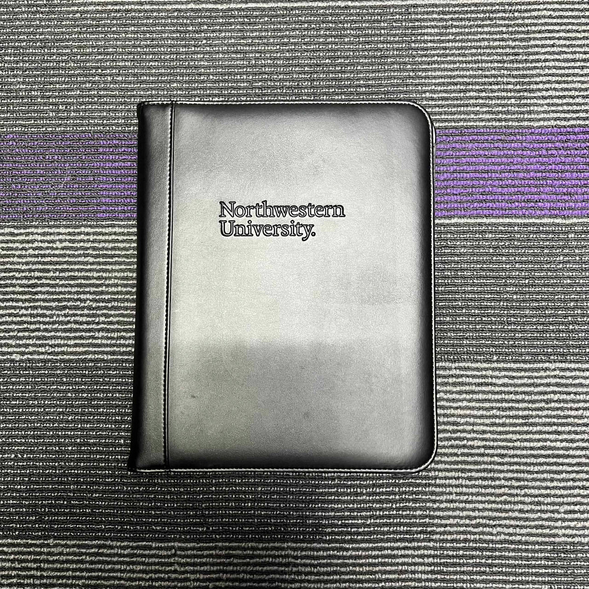 Northwestern University Wildcats Black Portfolio with Embossed Northwestern University