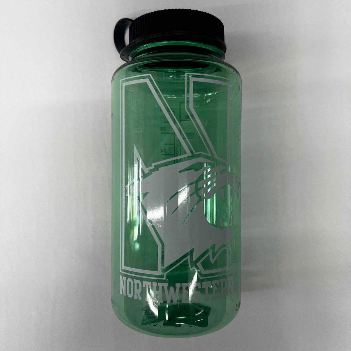 Northwestern University Wildcats 32 oz. Sage Tritan Wide Mouth Nalgene Water Bottle with N-Cat Design