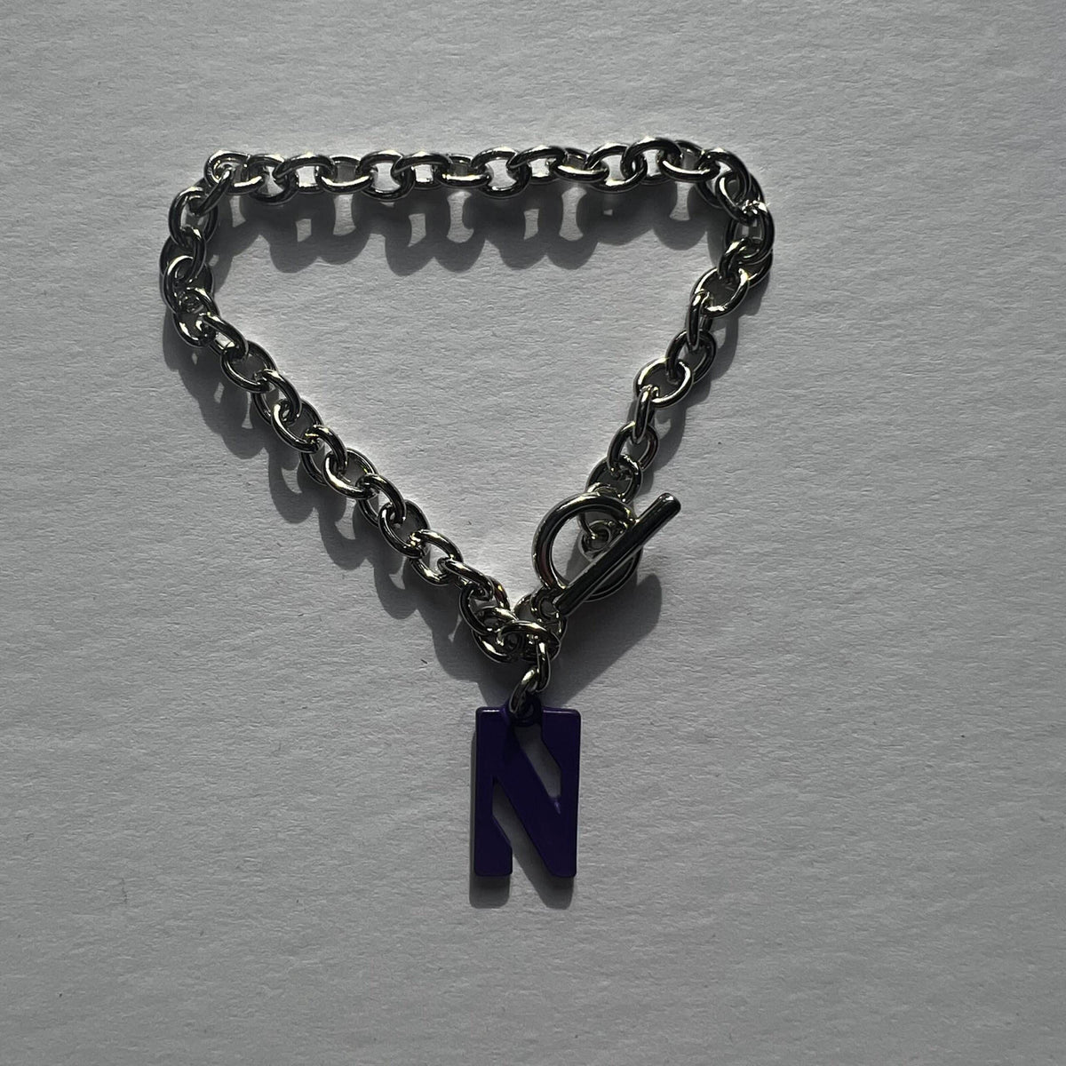 Northwestern University Wildcats Purple N Logo Toggle Bracelet-4