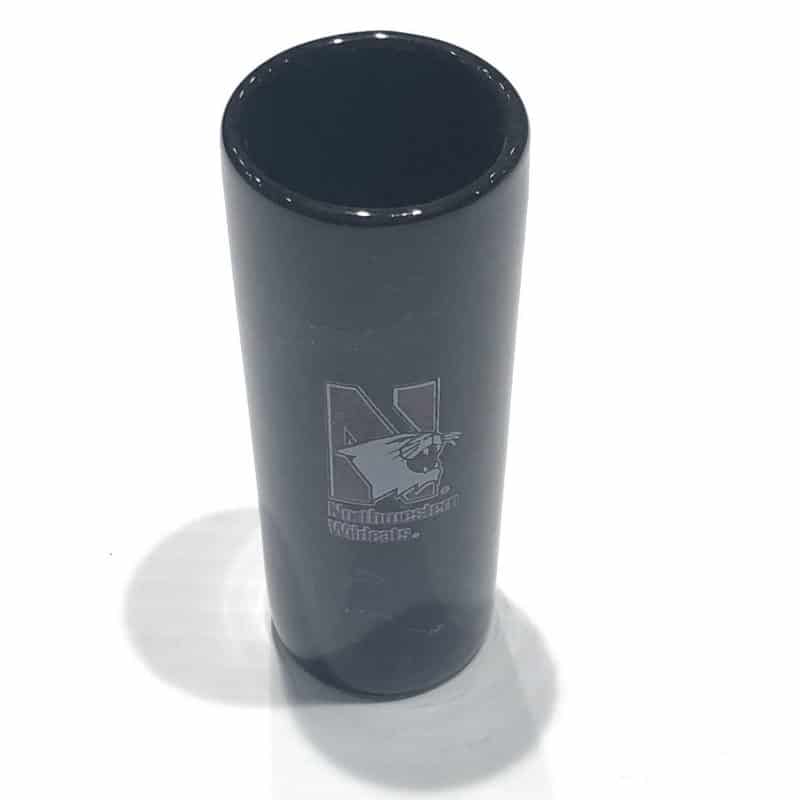 Northwestern Wildcats 2.5 oz. Black Marble Ceramic Shooter Shot Glass with N-Cat Design