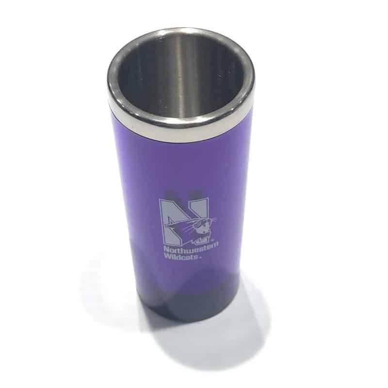 Northwestern Wildcats 2.5 oz. Purple Stainless Steel Shooter Shot Glass with N-Cat Design