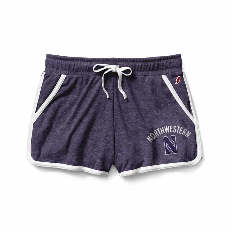 Northwestern University Wildcats Ladies League Purple Triblend Short