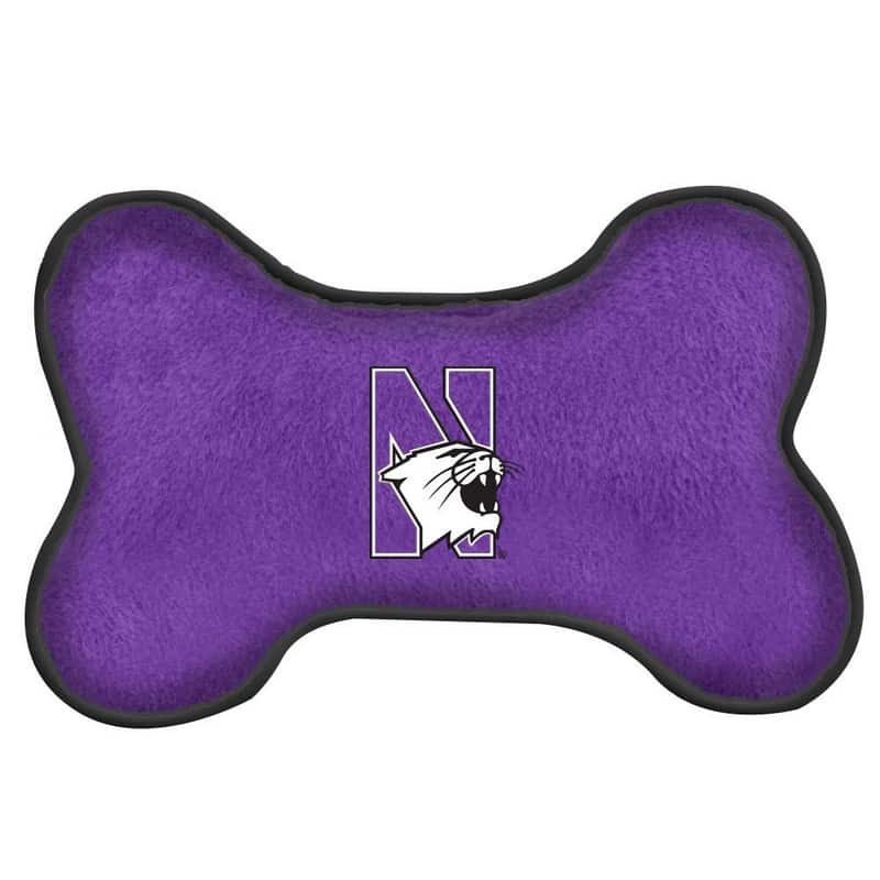 Northwestern University Wildcats Large Bone (10") Squeak Toy