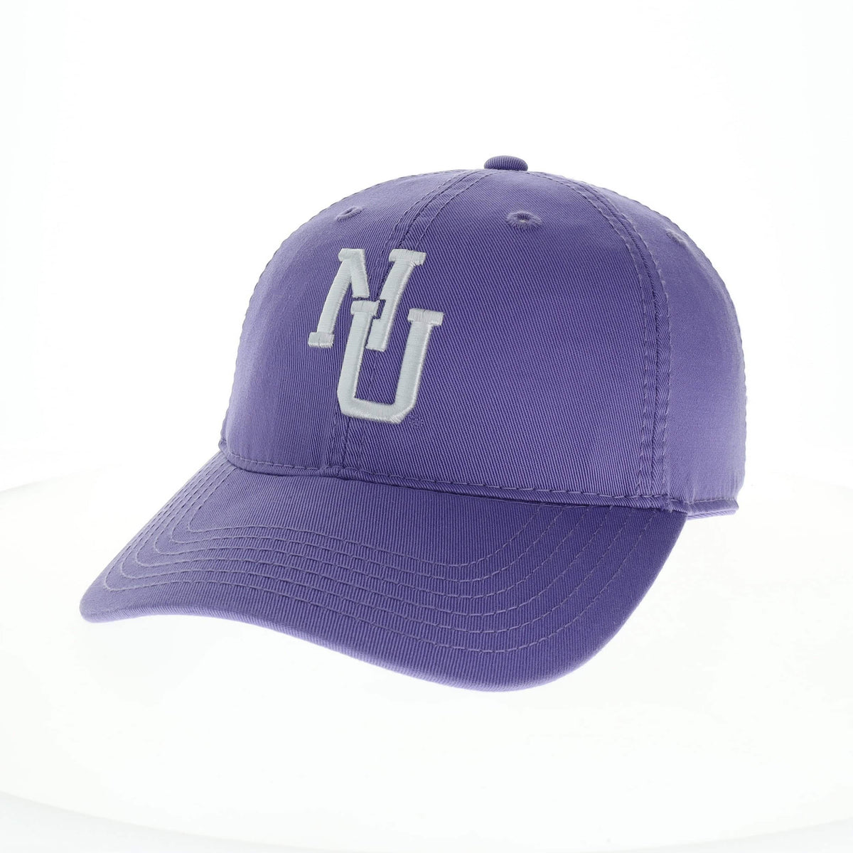 Northwestern University Wildcats Legacy Unconstructed Adjustable Lilac Lavender Twill Hat with Vintage Interlock NU Design