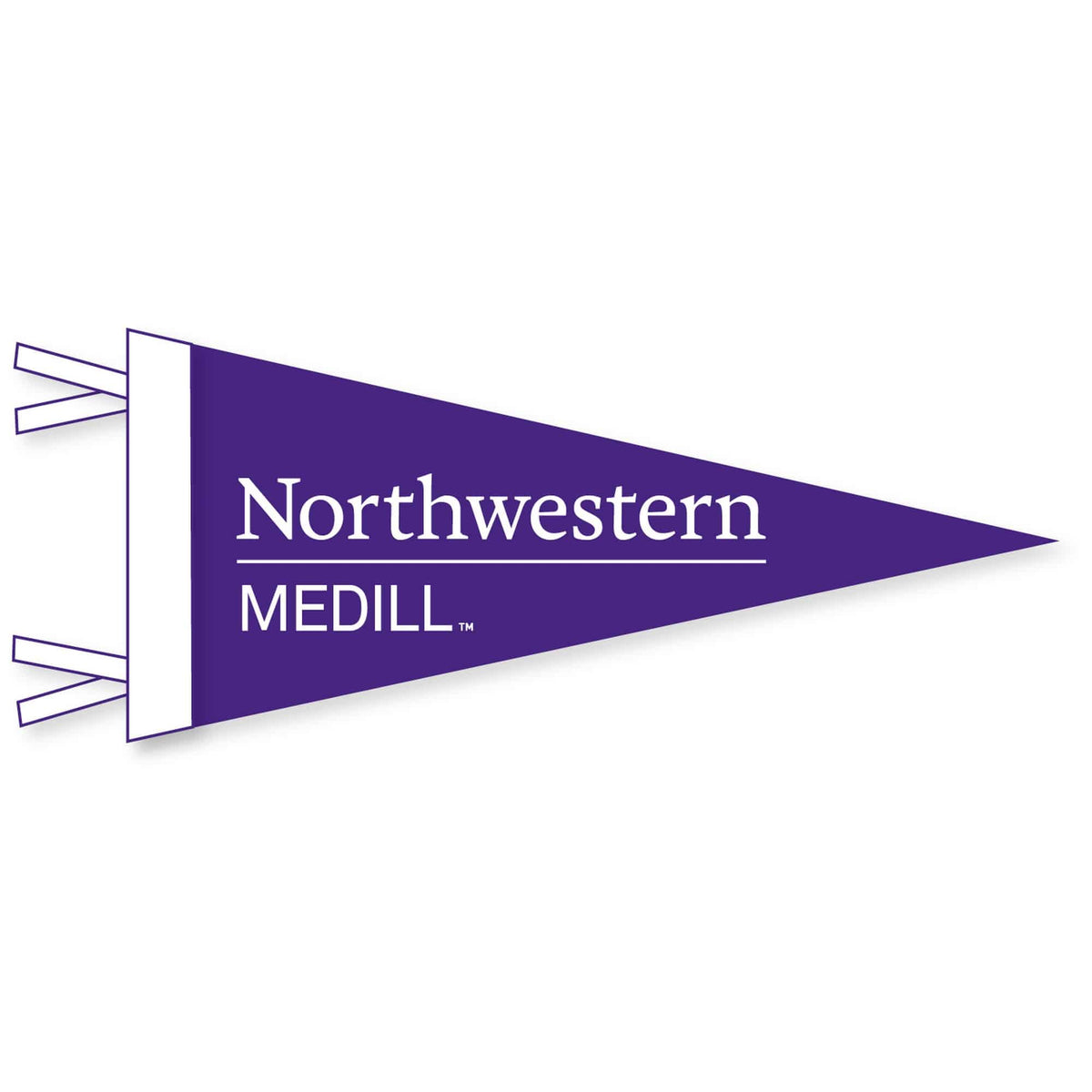 Medill School of Journalism Wool Felt Pennant Size Large 12"X30"