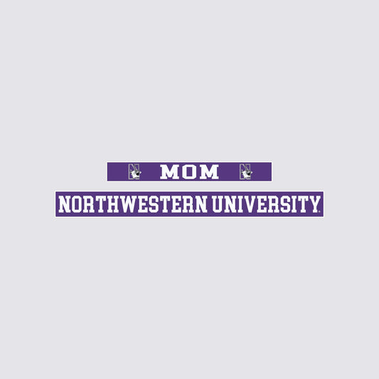 Northwestern University Wildcats Chrome License Plate Frame with Purple Laser Cut Insert MOM/NORTHWESTERN UNIVERSITY Design-2