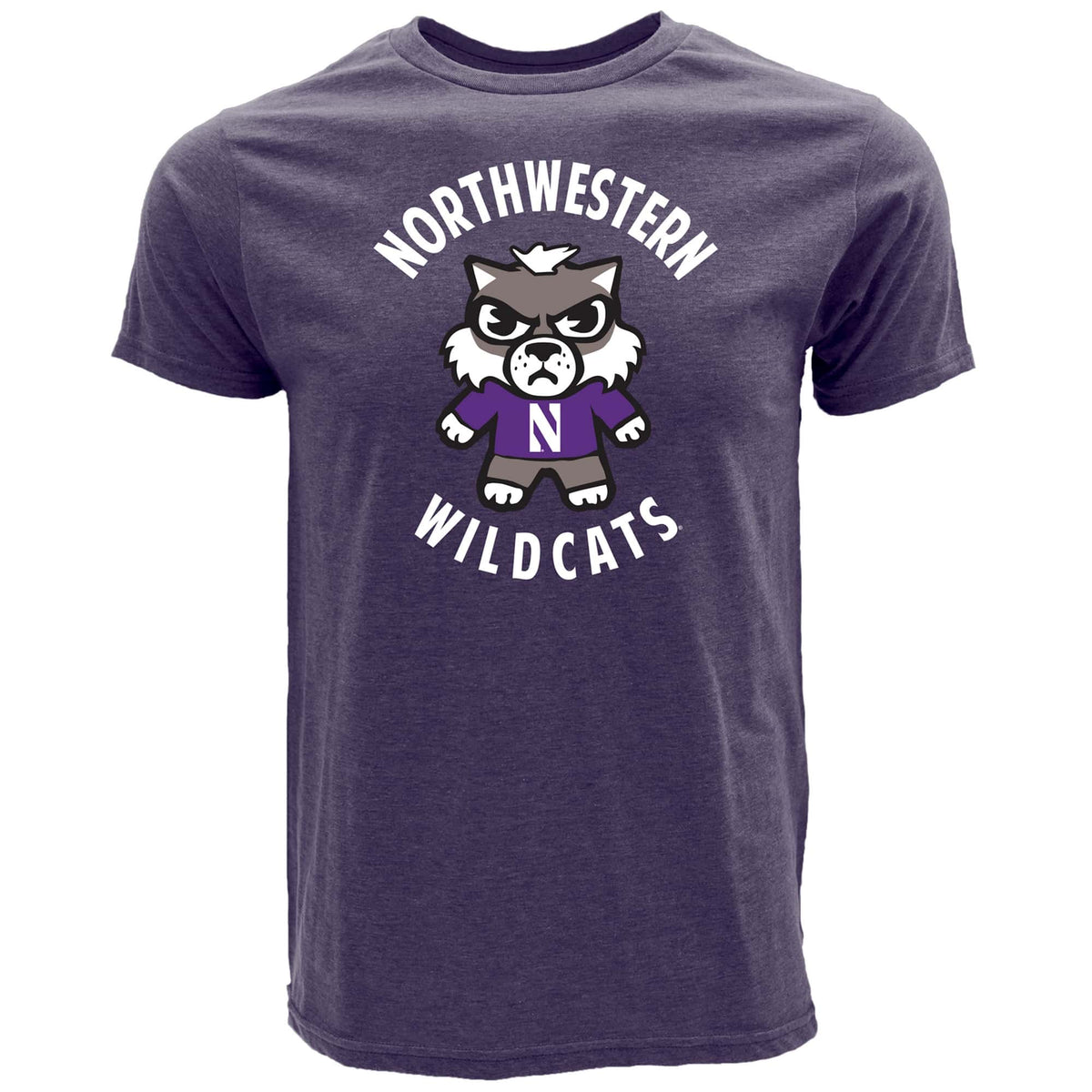 Northwestern University Wildcats Tokyodachi Kihon Design Heather Purple Bi-blend Tee Shirt