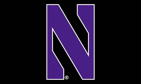 Northwestern University Wildcats Black 3'X5' Flag with N Design