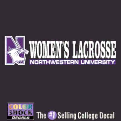 Northwestern University WildcatsWomen's Lacrosse Outside Application Decal