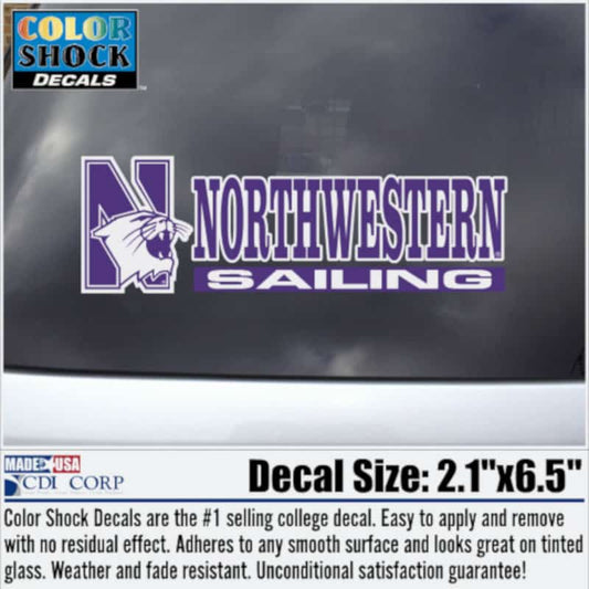 Northwestern University Wildcats Sailing Outside Application Decal