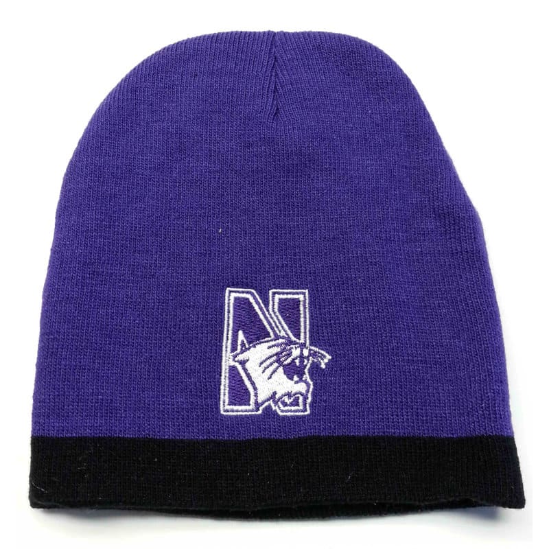 Northwestern Wildcats Youth Knit Cap with Pom