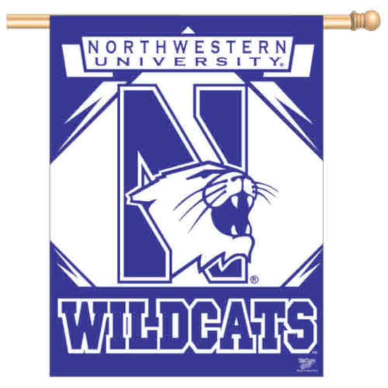 Northwestern Wildcats Vertical Banner Flag 27" x 37"