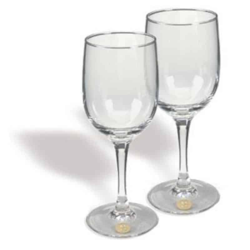 Northwestern Wildcats Mascot Design Gold Medallion Nordic Wine Glass