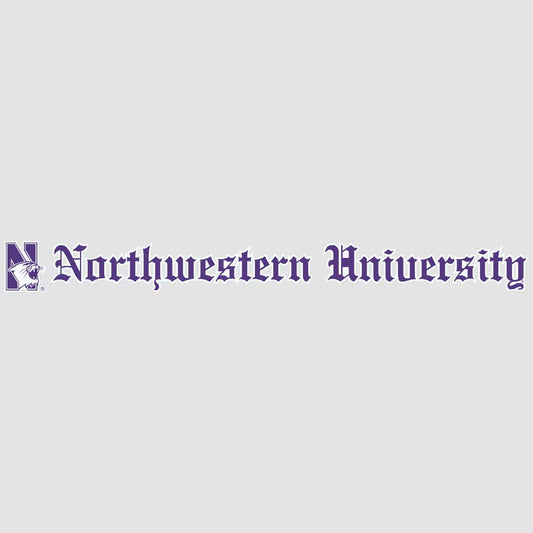 Northwestern University Wildcats N-cat Northwestern University Old English Letters Long Outside Application Decal-1