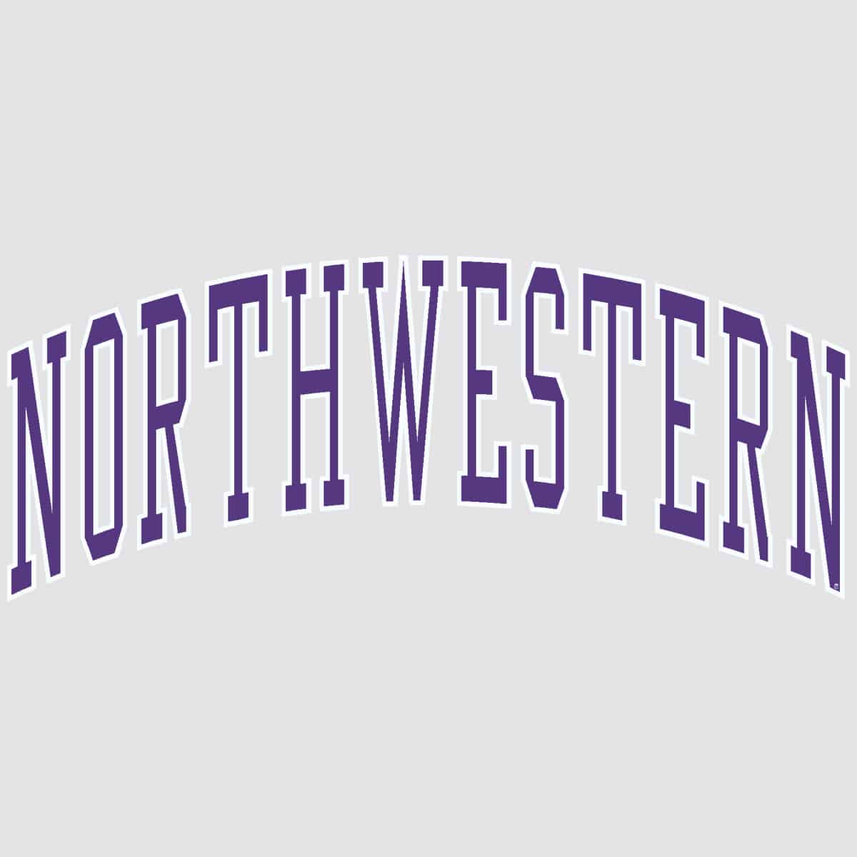 Northwestern University Wildcats Arched Northwestern Outside Application Decal-2