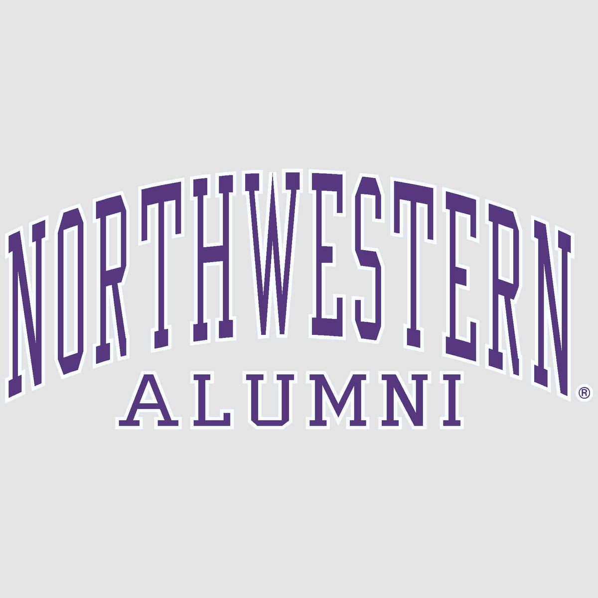 Northwestern University Wildcats Alumni Arch Design Outside Application Decal -2