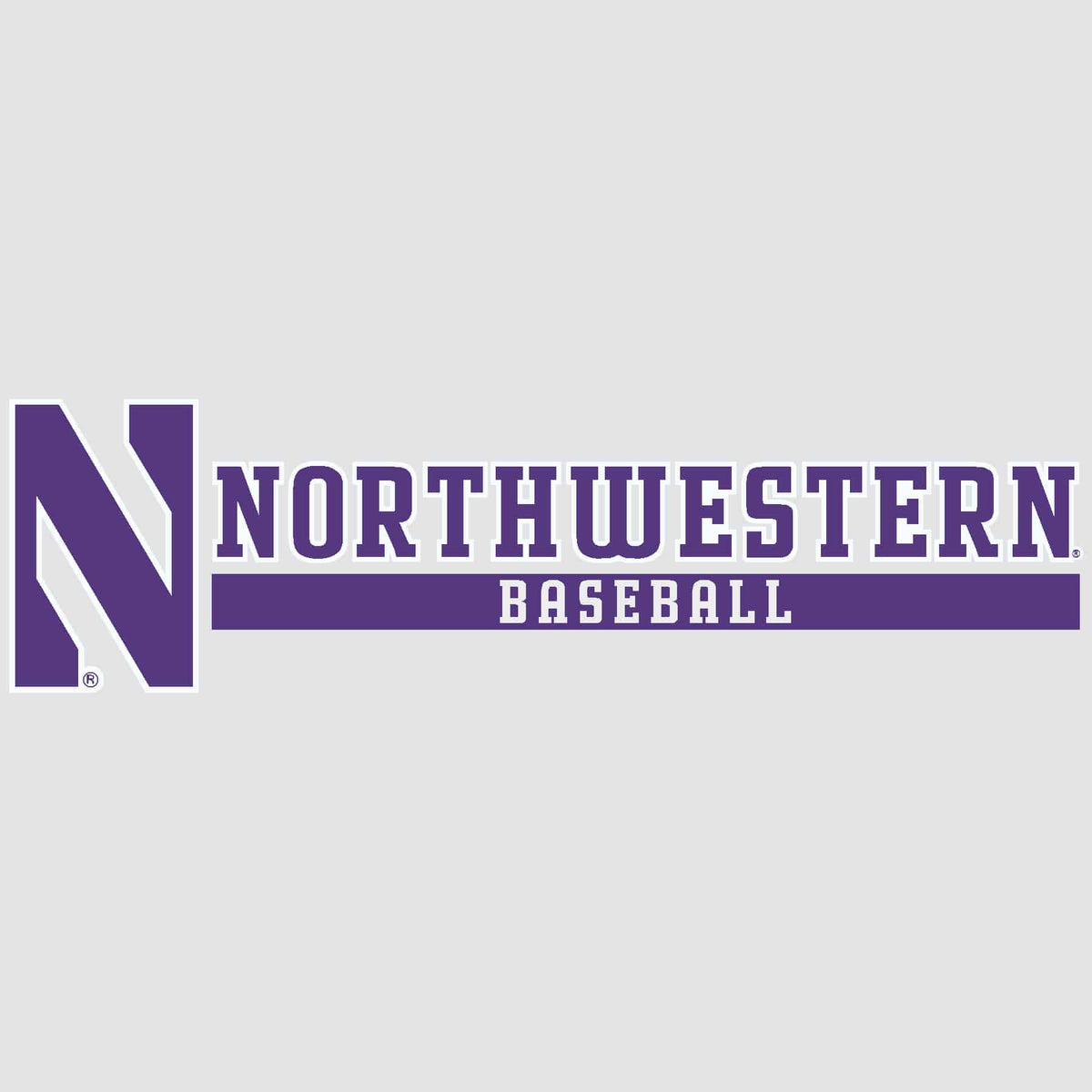 Northwestern University Wildcats Baseball Outside Application Decal-1