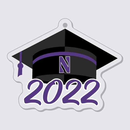Northwestern University Wildcats Laser Cut Acrylic Class of 2022 Ornament