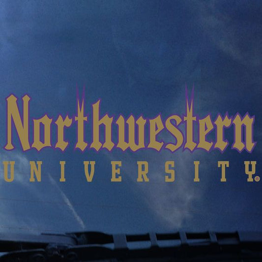 Northwestern University Wildcats Outside Application Decal with Gothic Northwestern University Design