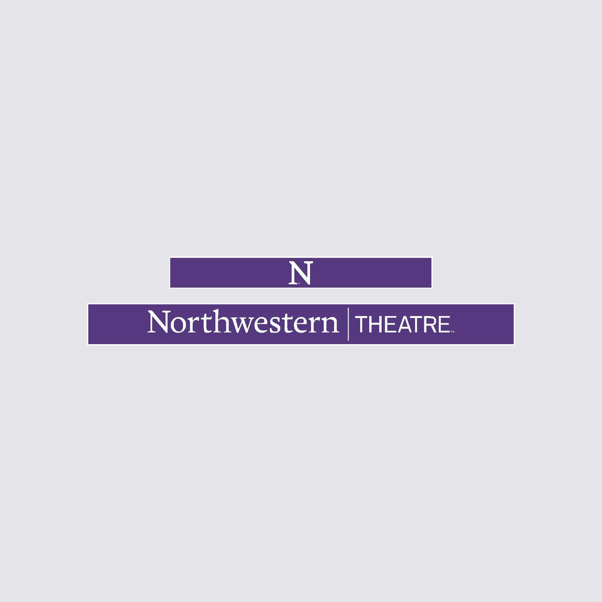 Northwestern University Wildcats Chrome License Plate Frame with Purple Laser Cut Northwestern/Theatre Insert -2
