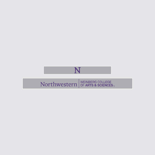 Northwestern University Wildcats Chrome License Plate Frame with Grey Laser Cut Northwestern/Weinberg College of Arts & Sciences Insert
