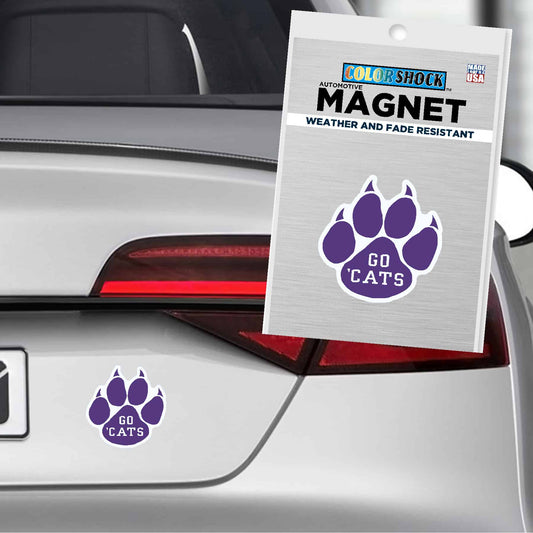 Northwestern University Wildcats 5.5" Paw Design Go 'Cats Magnet -3