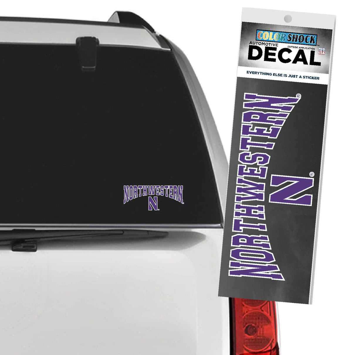 Northwestern University Wildcats Arched Northwestern Over N Outside Application Decal-3