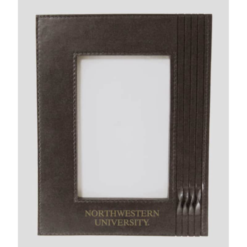 Northwestern Wildcats Brown Leather 5X7 Photo Frames with Northwestern University Design