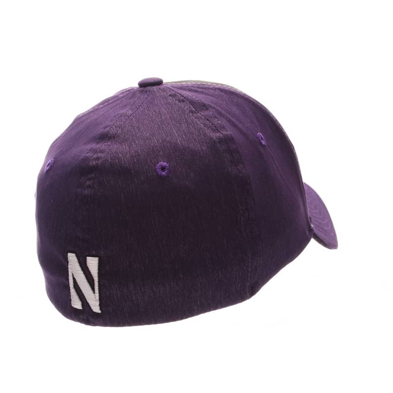Northwestern University Wildcats Zephyr Constructed Flex Fit Super Light Soft Fleck Purple/Black Hat With N-Cat Design