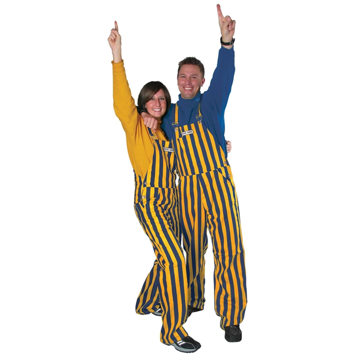 Navy Blue & Yellow Gold Adult Game Bib Overalls