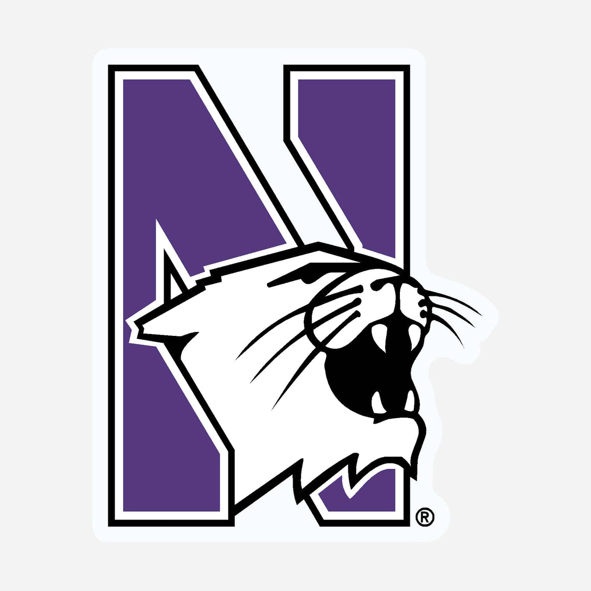 Northwestern University Wildcats 4" High Flexible Multi-Color N-cat Magnet-2