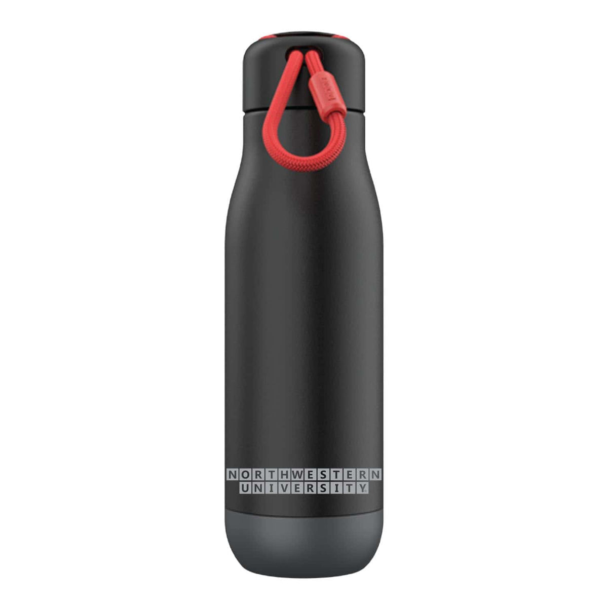 Northwestern University Wildcats 18oz Black Matte Zoku Bottle