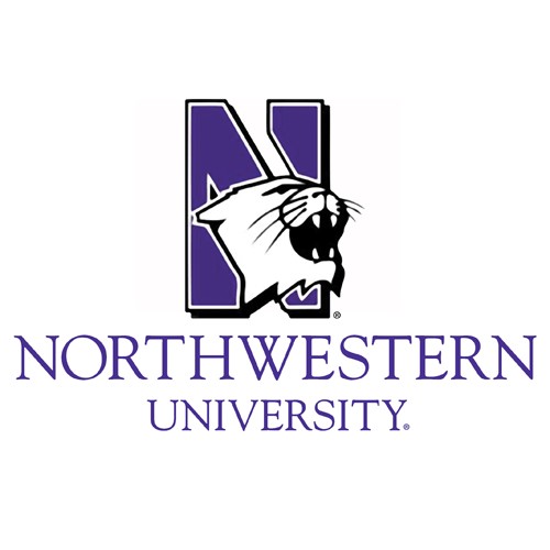 Northwestern Wildcats Postcard NU Mascot Design on White Background NU0004