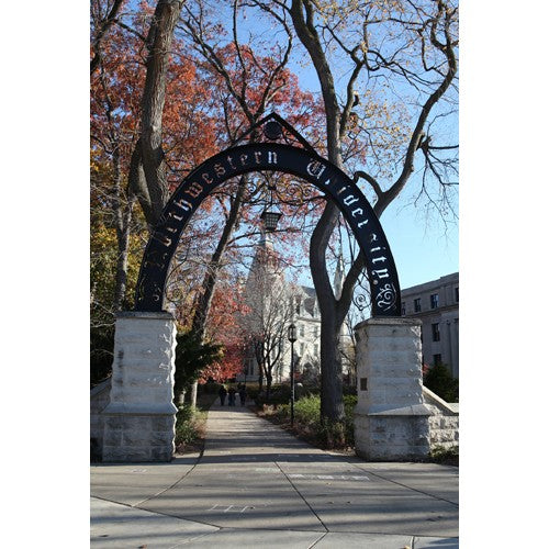 Northwestern Wildcats Postcard Weber Arch NU0019