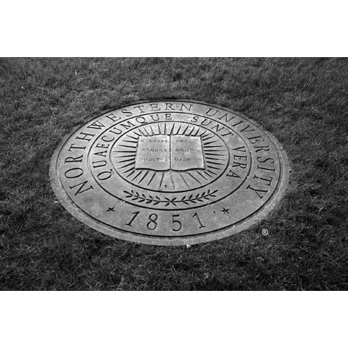 Northwestern Wildcats Postcard Metal Seal in Ground NU0037